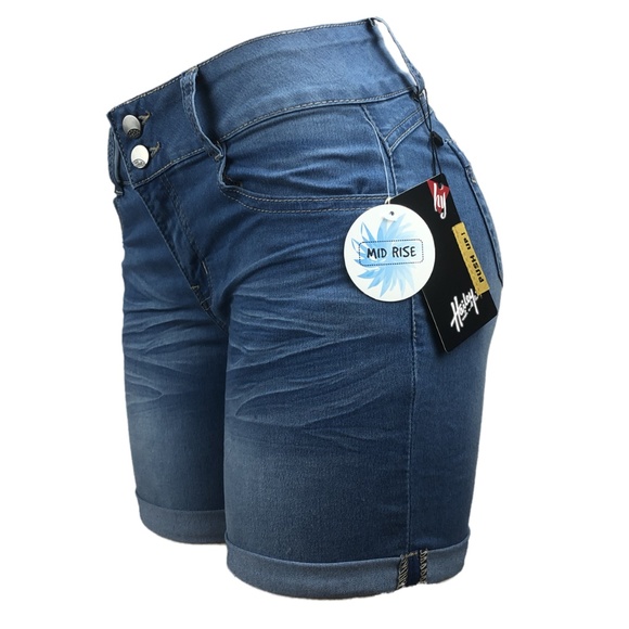 Women’s High Waist Stretchy Skinny Long Shorts - Picture 4 of 5